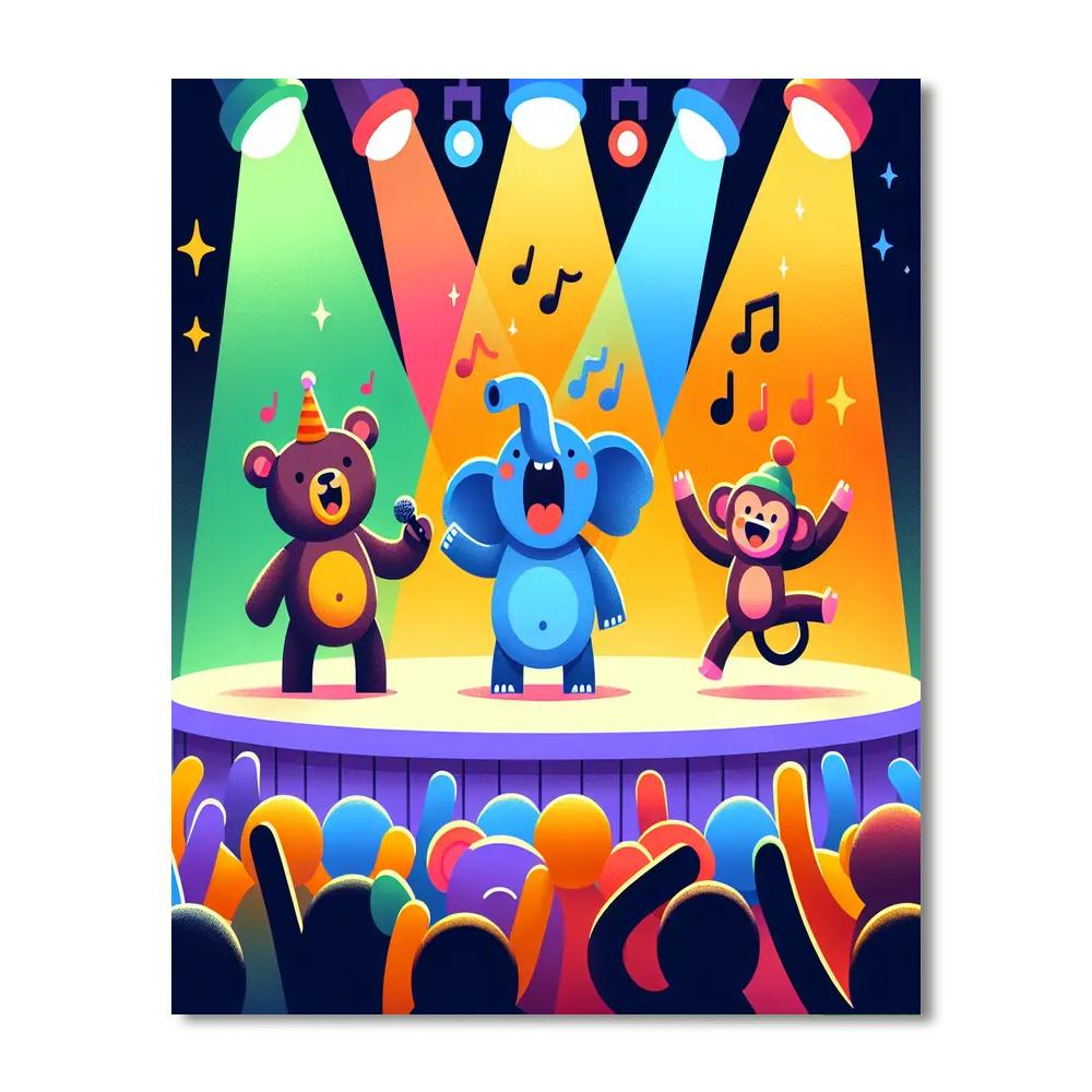 Animal Superstars Number Painting