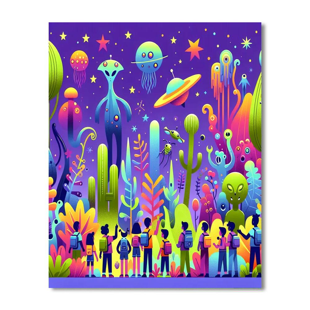 Alien Jungle Expedition Paint By Number