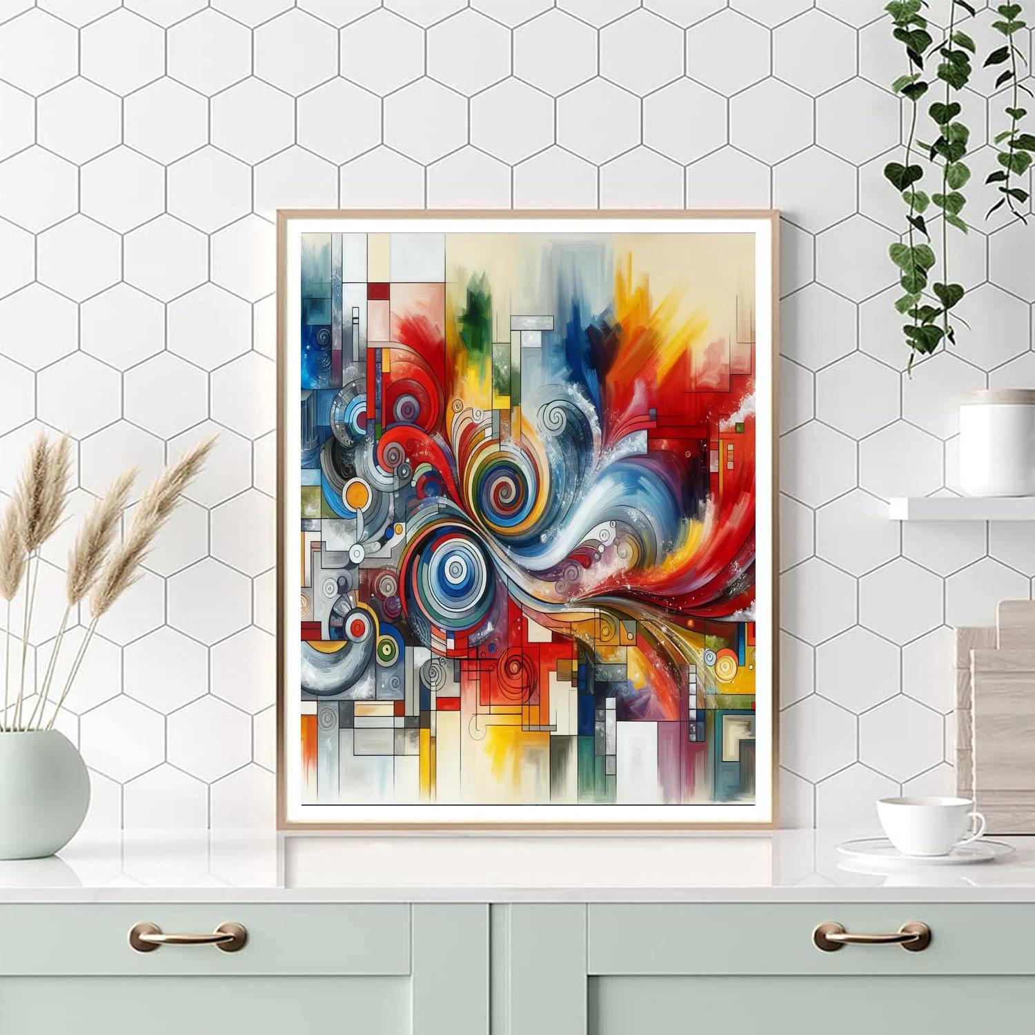Funky Abstract Expressions Numbered Painting Kits