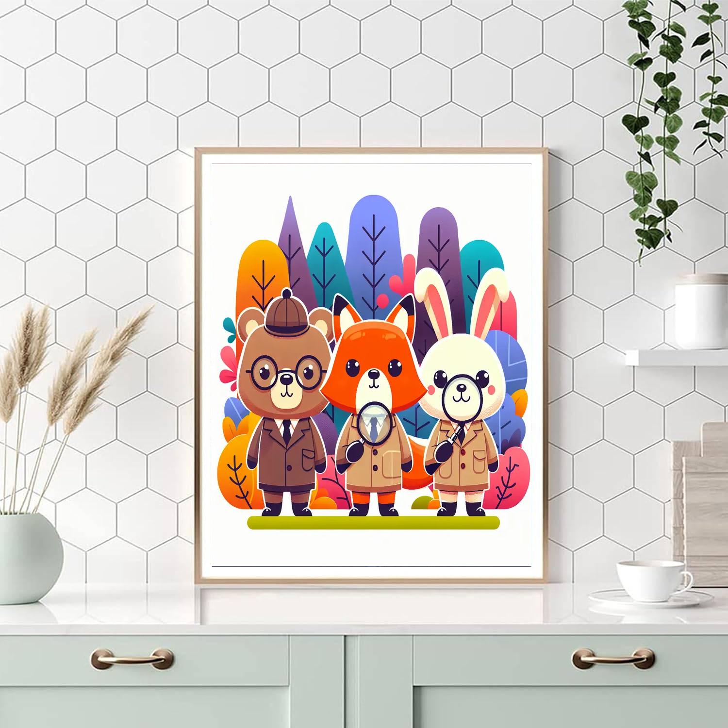 Animal Detectives Numbered Painting Kits