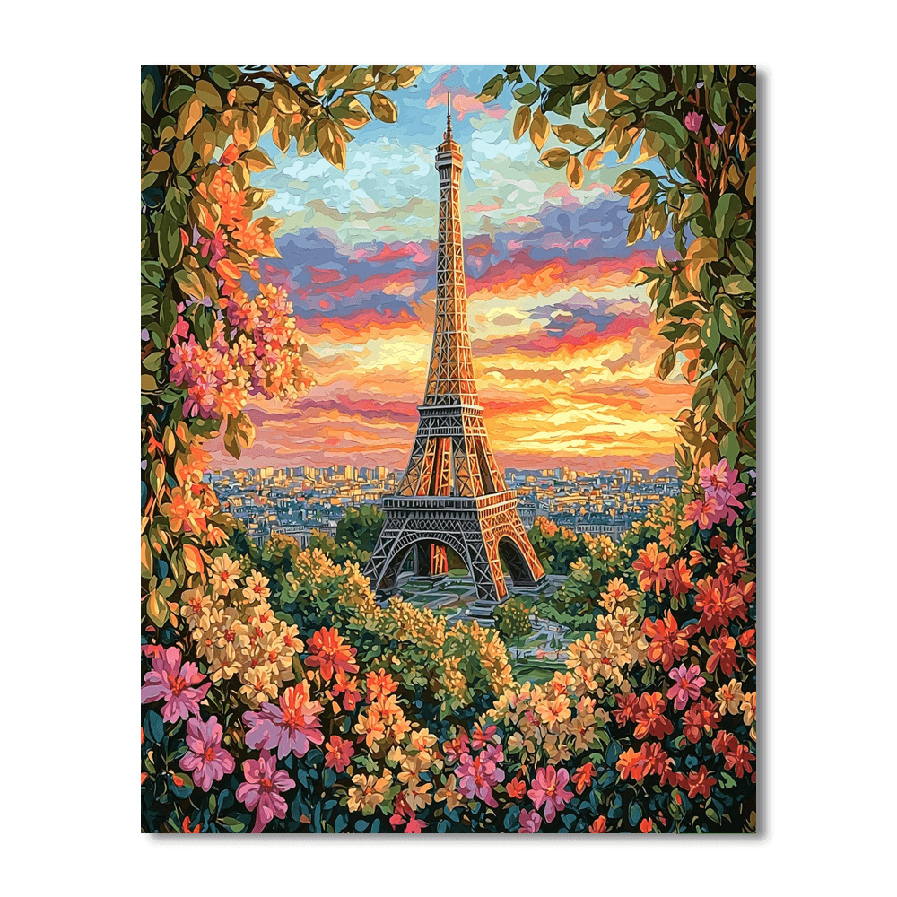 Eiffel Tower Viewpoints Number Painting
