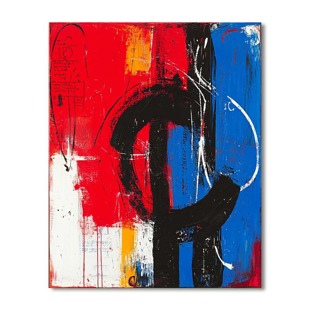 Jean-Michel Basquiat Inspired Symbolic Reflections  Paint By Numbers Kits