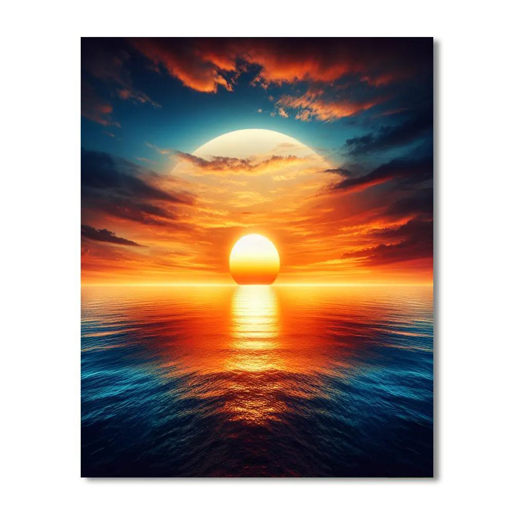 Ocean Sunset Harmony Paint By Color