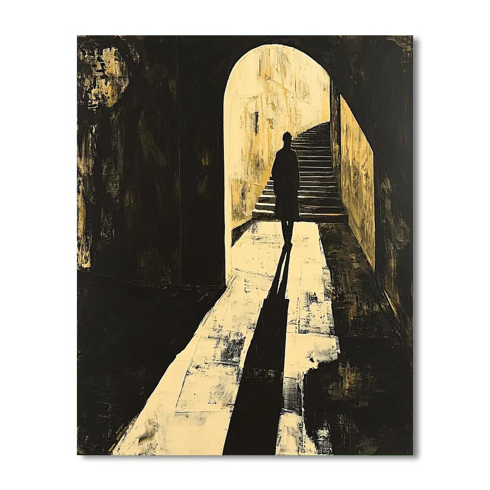 Caravaggio Inspired Ephemeral Shadows  Number Painting