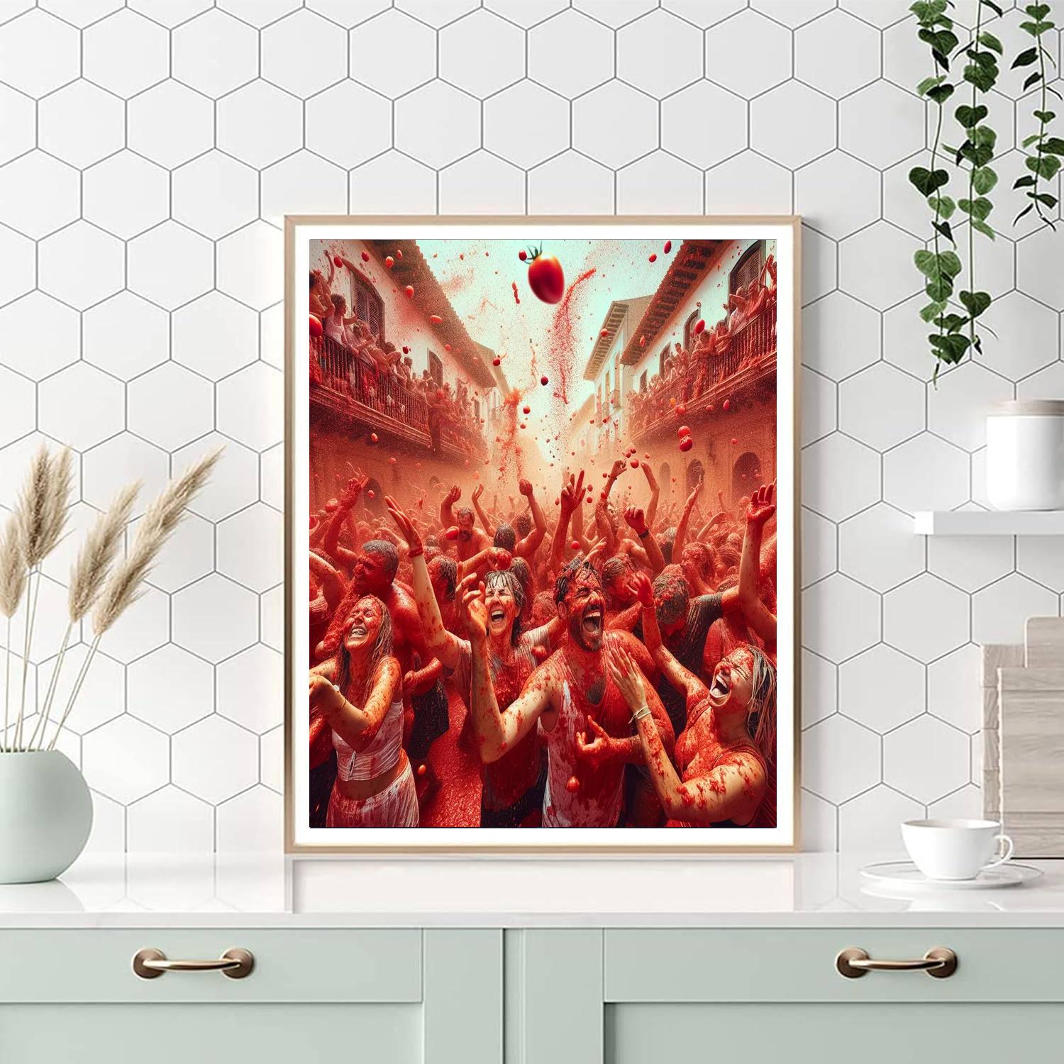 Tomatina Festival - Colombia Paint By Numbers