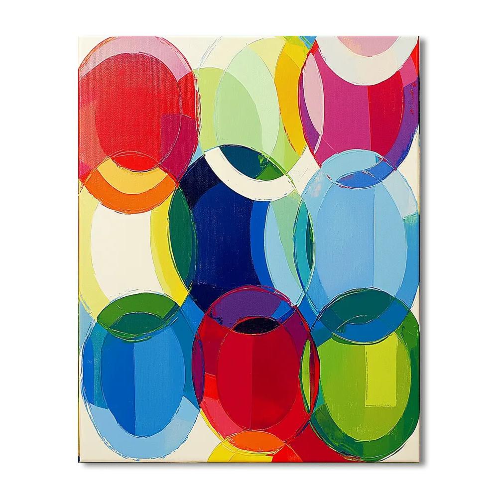 Georges Seurat Inspired Harmonious Circles  Paint By Numbers Art