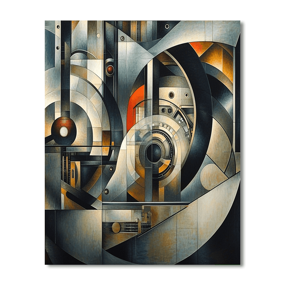 Boccioni Inspired Futurist Industrial Revolution - DIY Painting By Numbers Kit