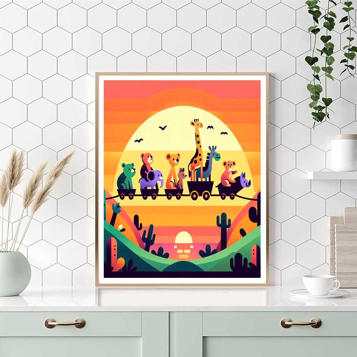 Sunset Adventure Ride Paint By Color