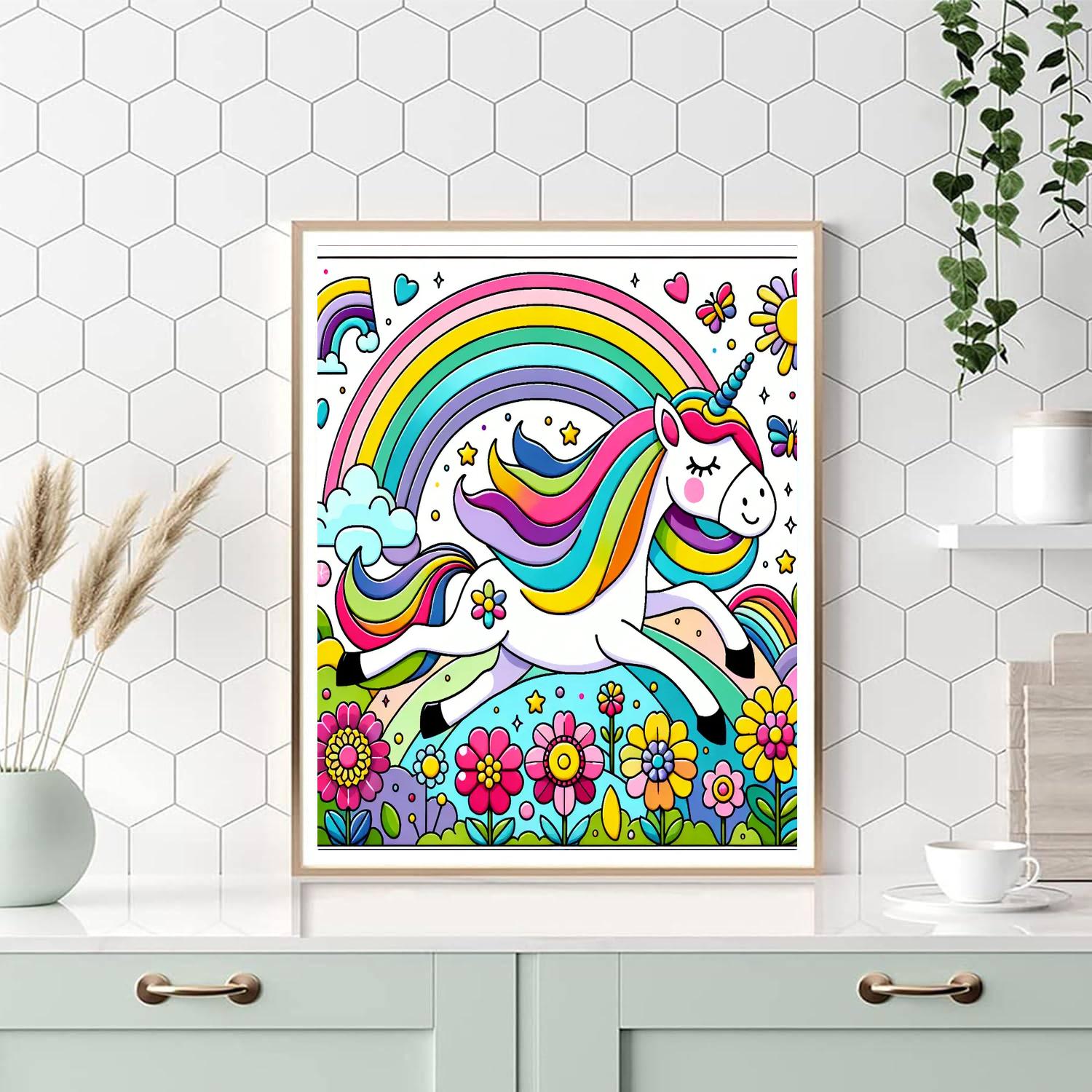 Friendly Magical Unicorn Numbered Painting Kits
