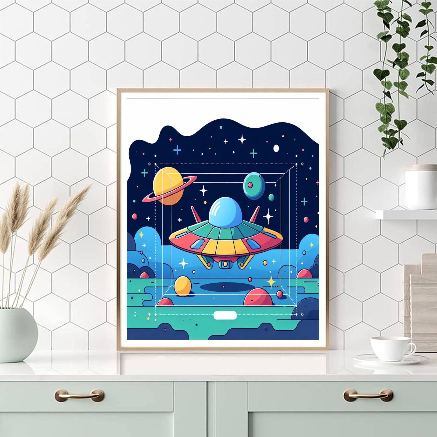 Starship Explorer Paint By Numbers Art