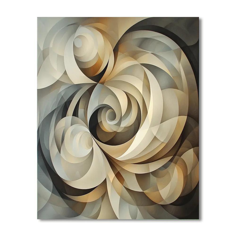 M.C. Escher Inspired Fractal Whirlwinds  Paint By Numbers