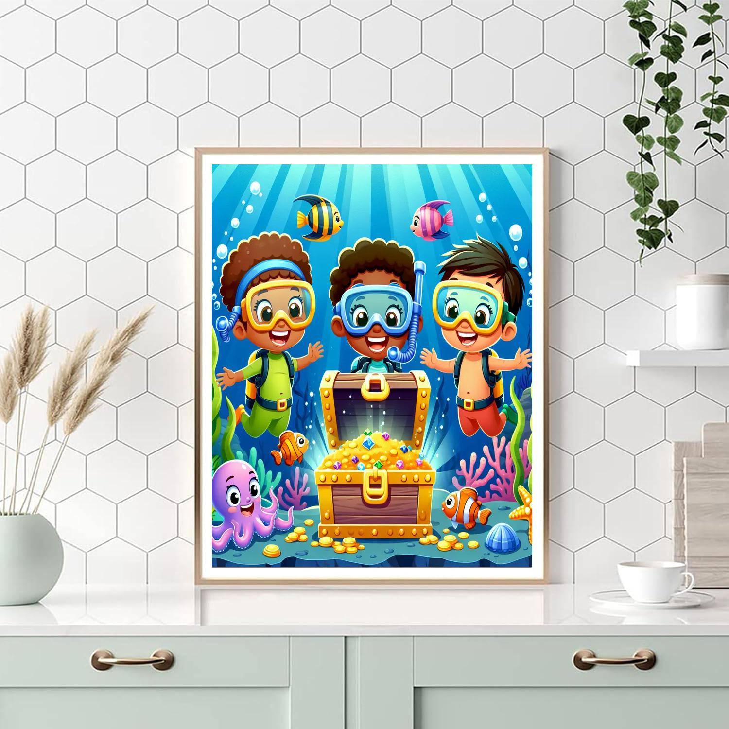 Underwater Treasure Quest Numbered Painting Kits