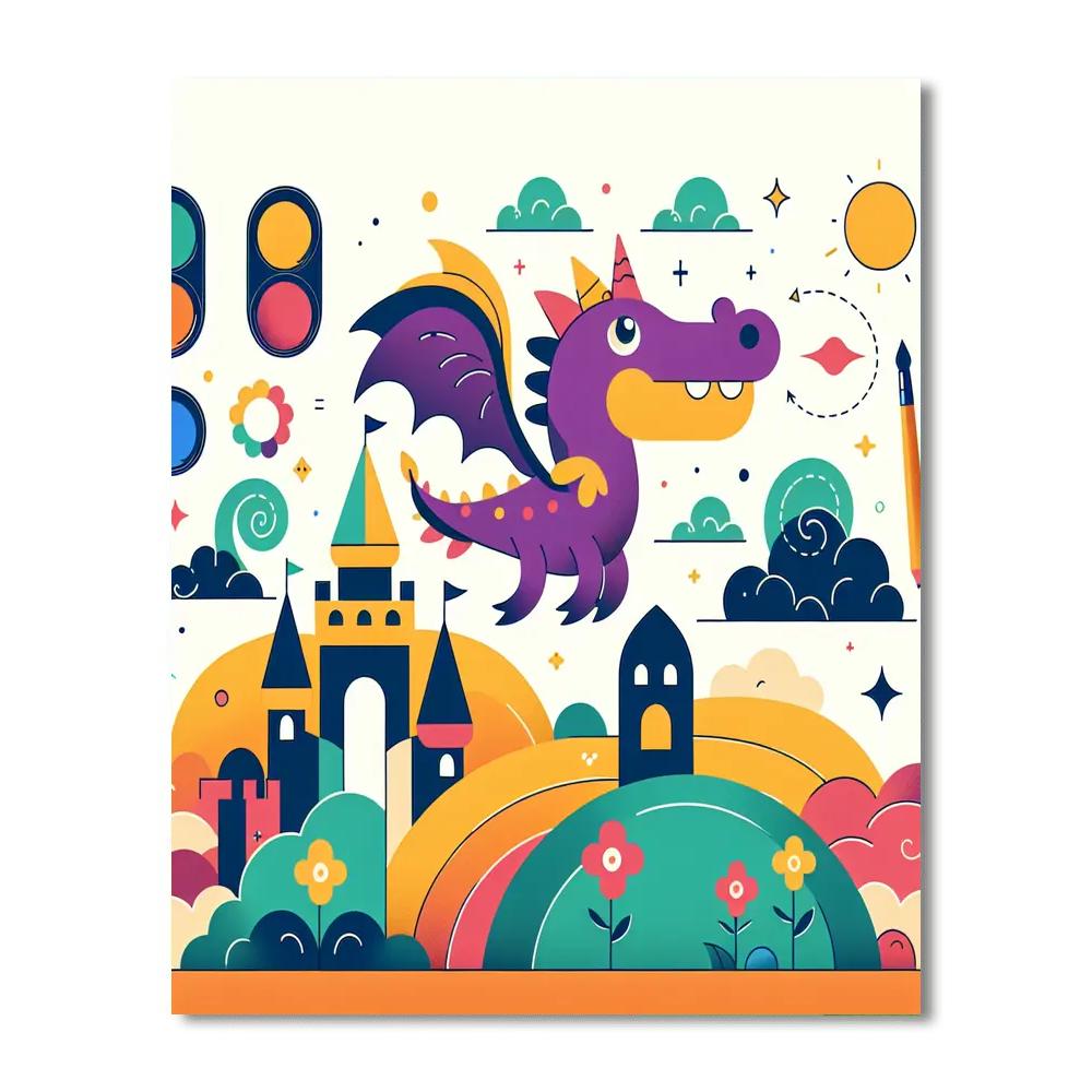 Mystic Dragon's Realm Painting By Numbers Kit