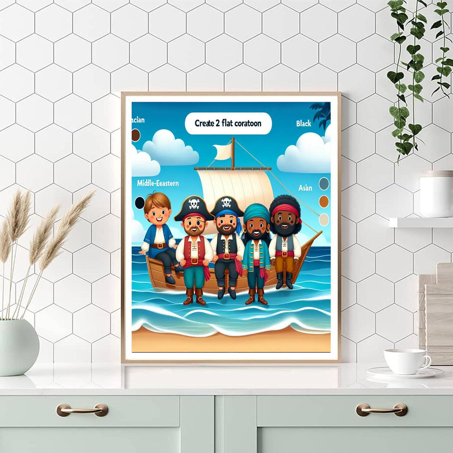 Pirate Adventure Pals Painting Number Kit