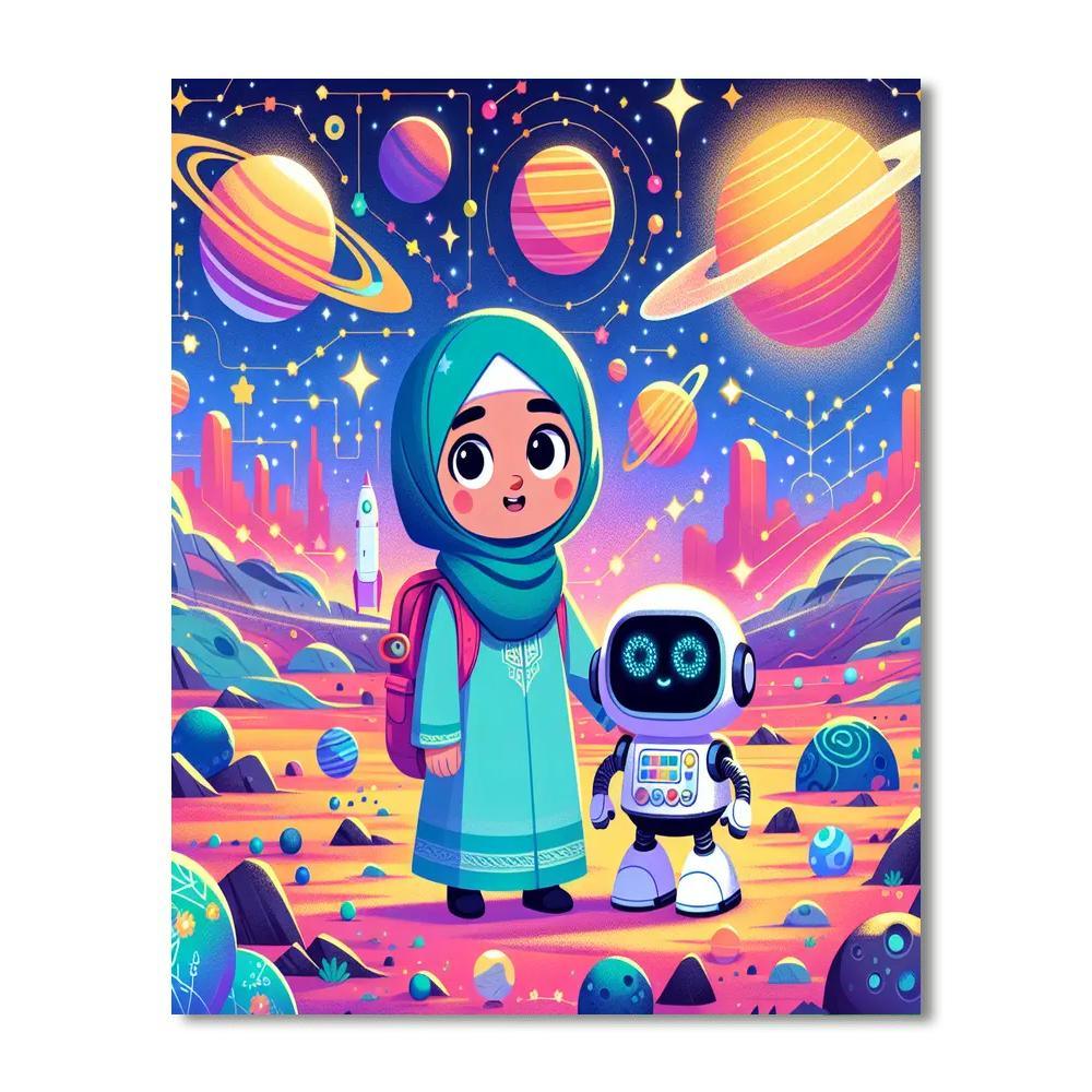 Robo Space Exploration Paint By Number