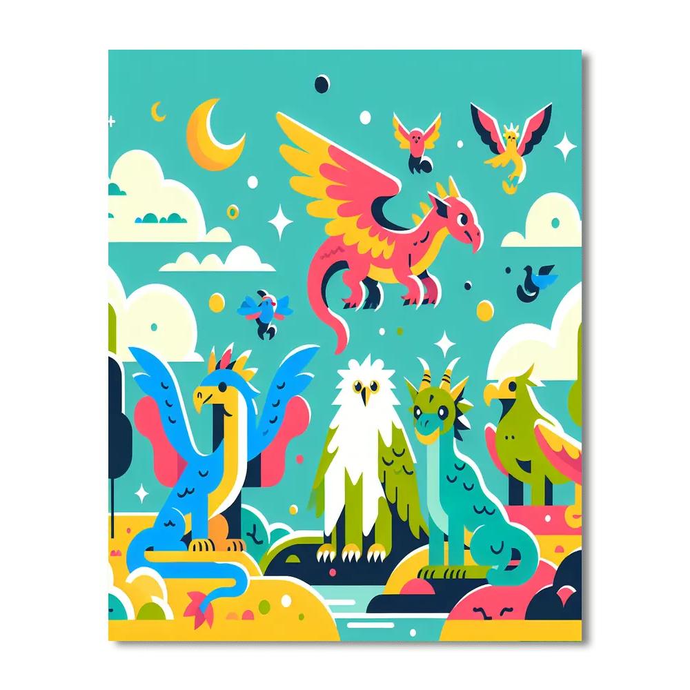Mystic Creature Encounter Paint By Numbers