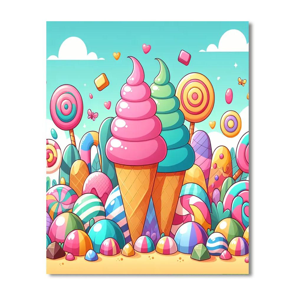 Ice Cream Wonderland Paint By Number