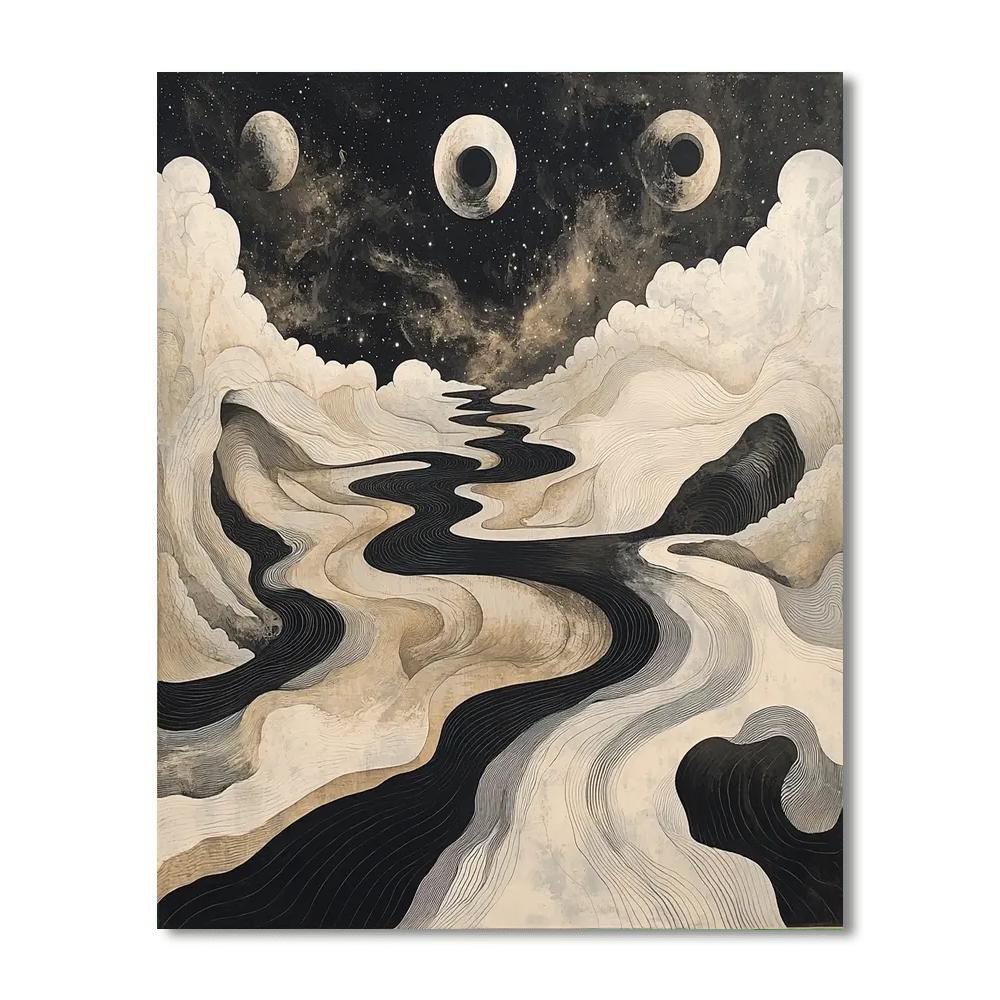 M.C. Escher Inspired Cosmic Illusions  Paint By Numbers Kits