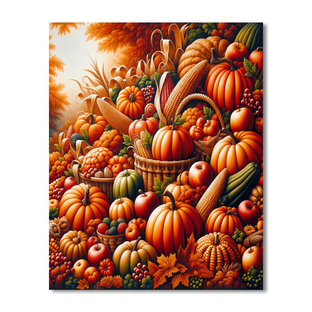 Fall Harvest Glory Paint By Number