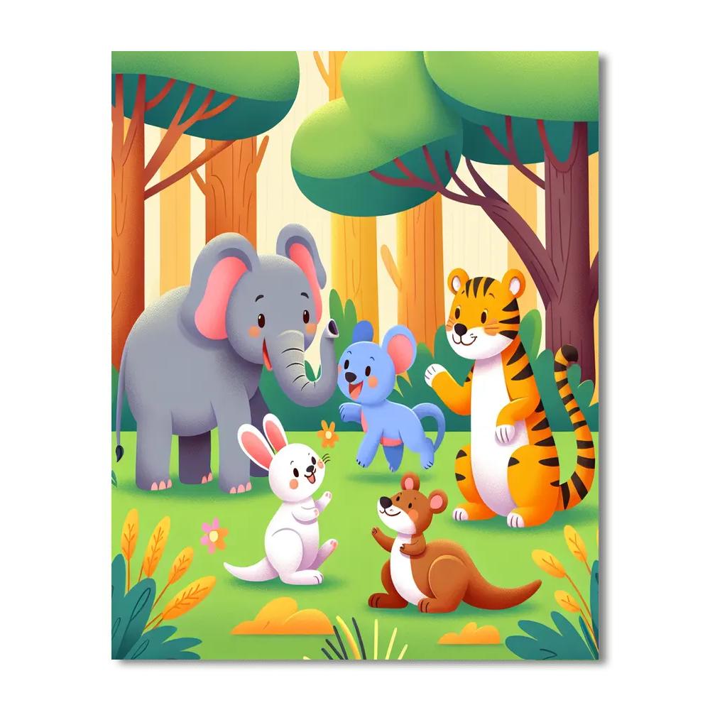 Amazing Animal Kingdom Number Painting