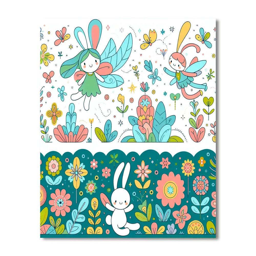 Enchanted Garden Frolic Paint By Numbers Art