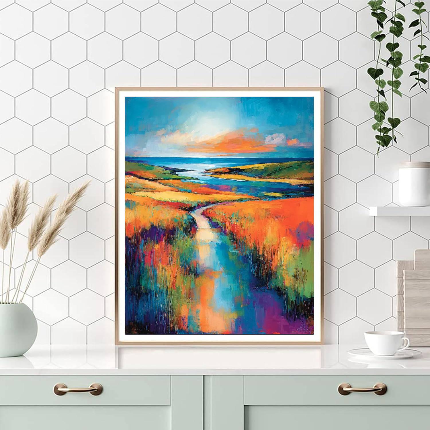 Paul Cézanne Inspired Abstract Horizon  Painting By Numbers Kit