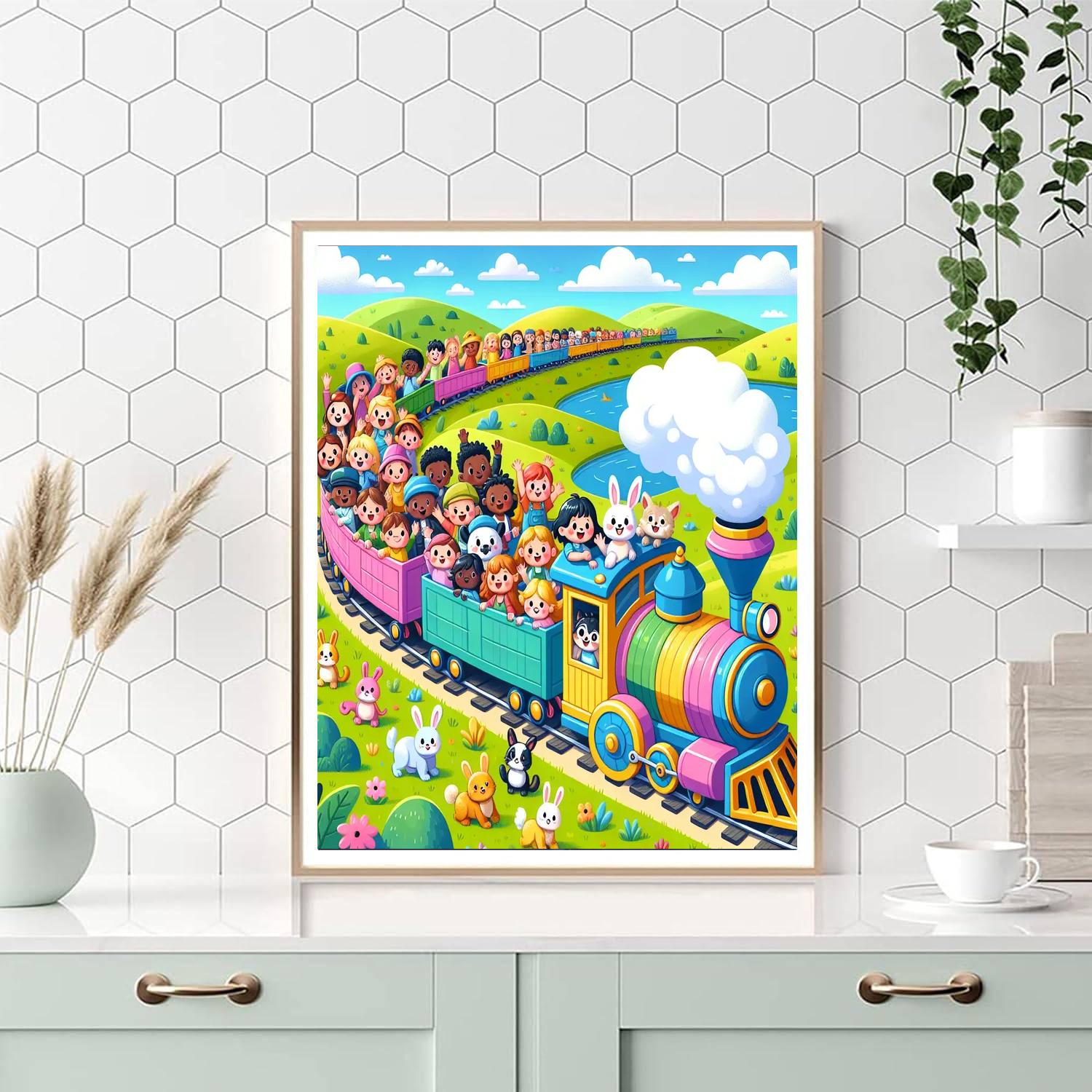 Adventure On The Train Paint By Numbers Kits