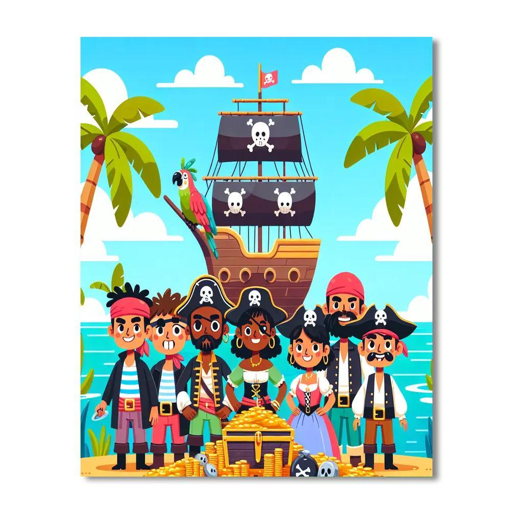 Petite Pirate Island Paint By Color