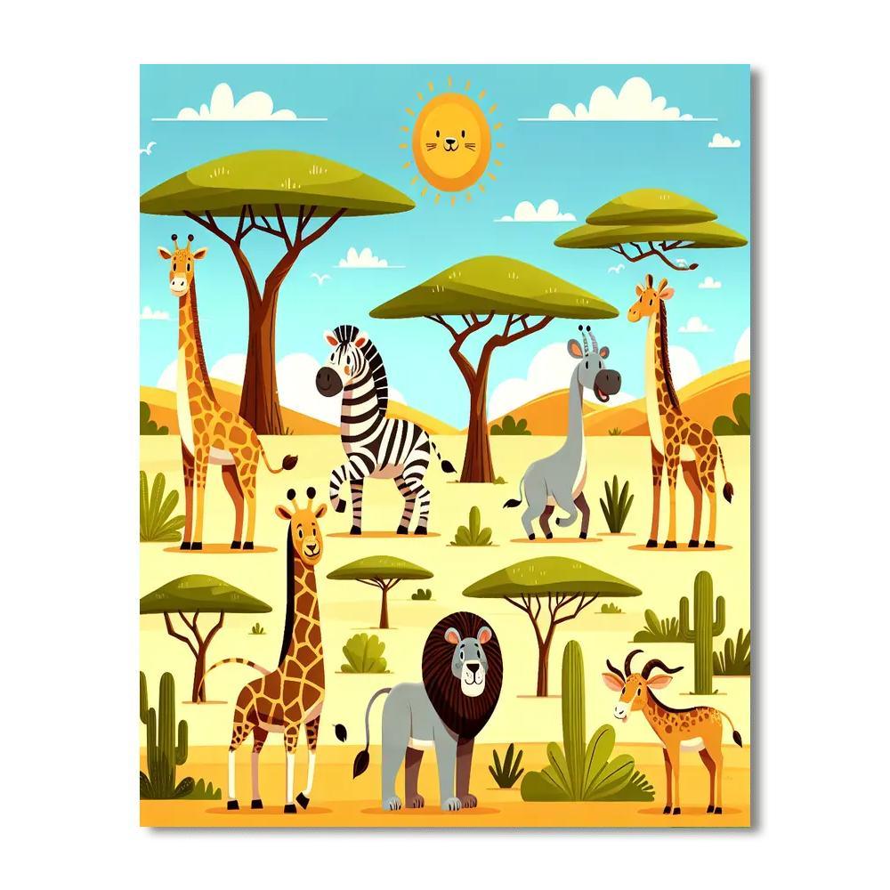 Sunlit Safari Serenade Paint By Number