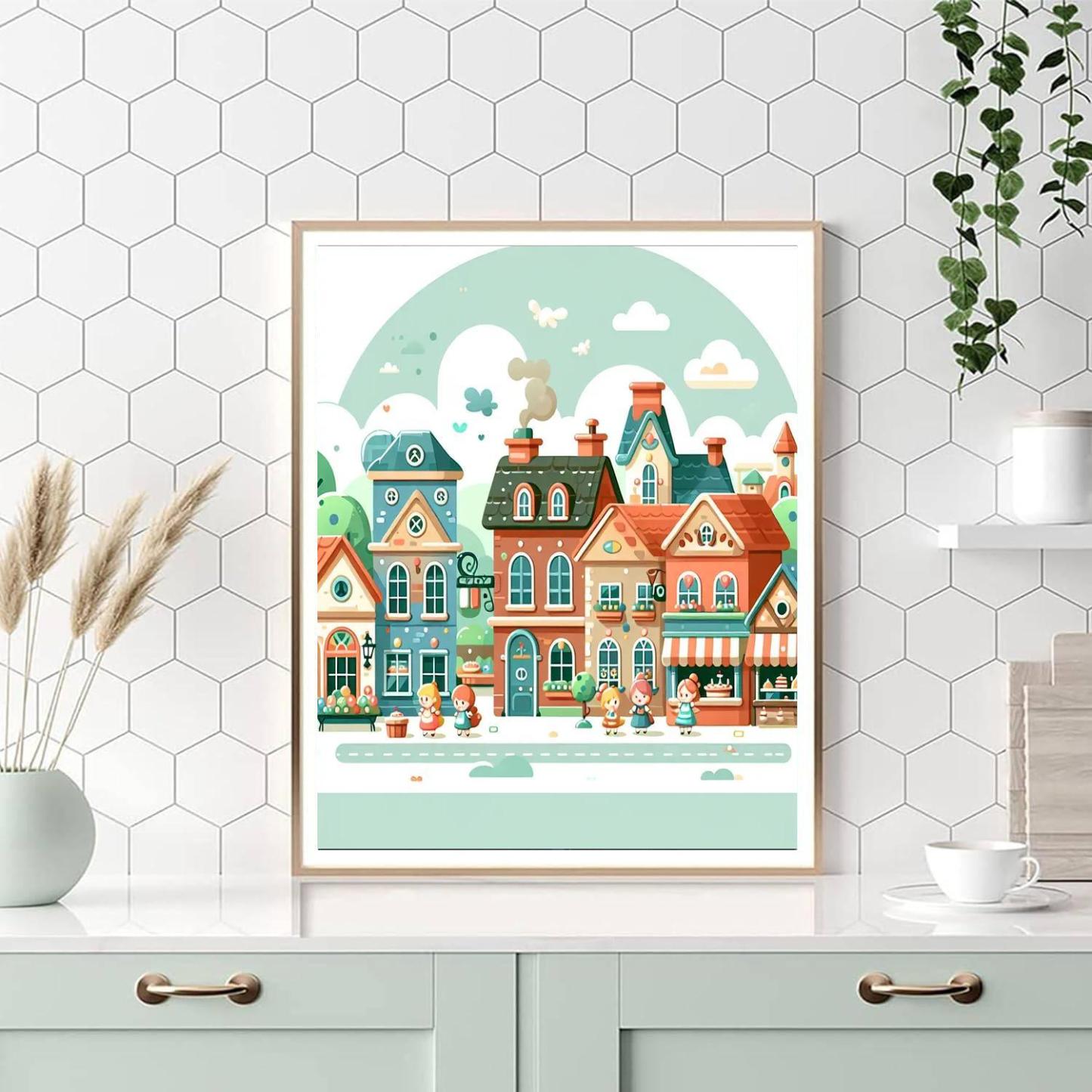 Storybook Village DIY Paint By Numbers