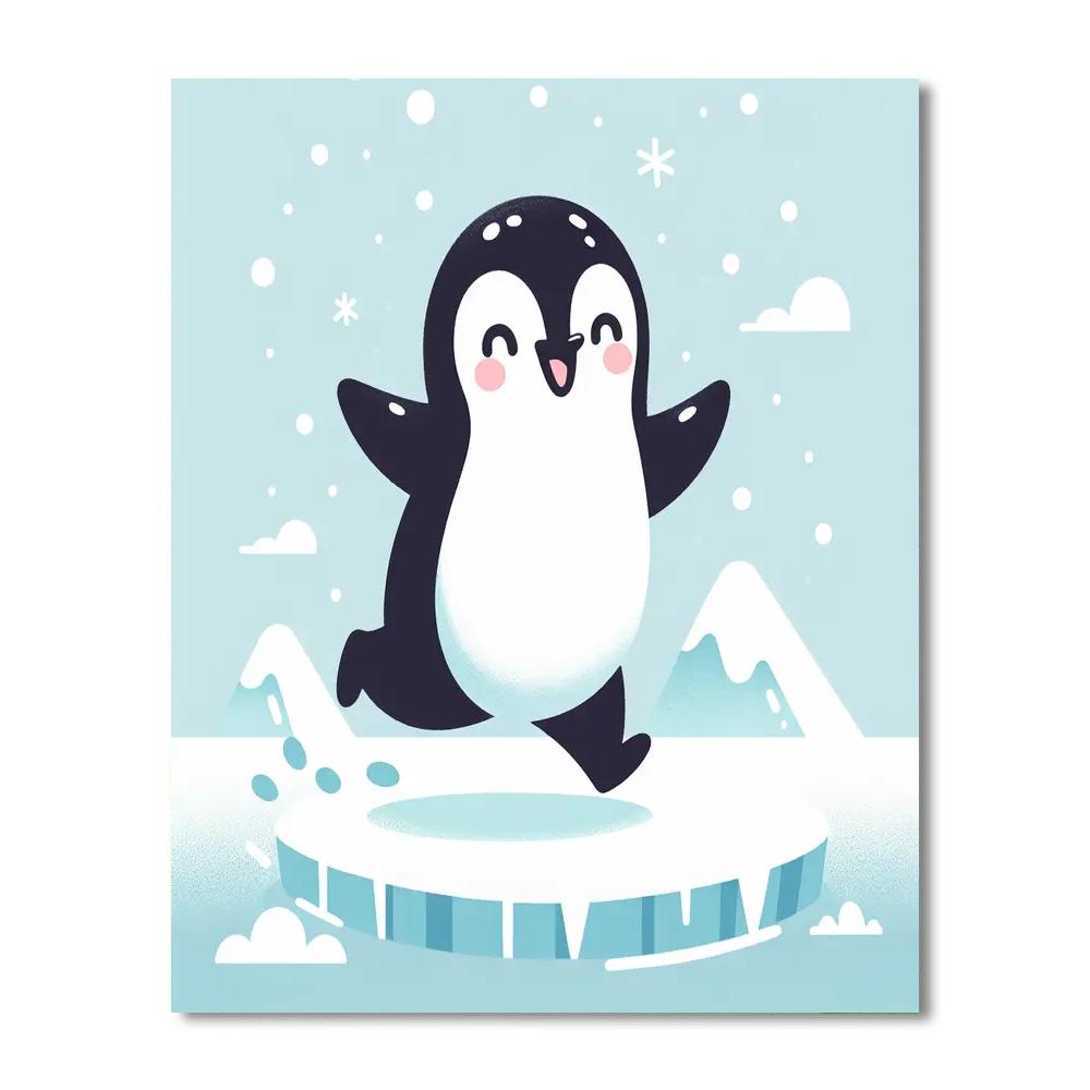 Prancing Penguin Paint By Number