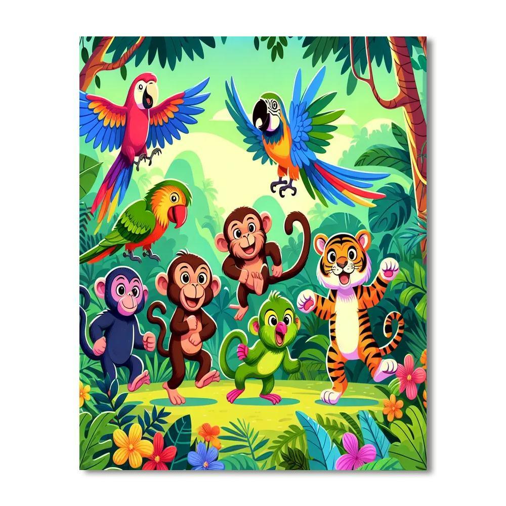 Joyful Jungle Beat Paint By Numbers