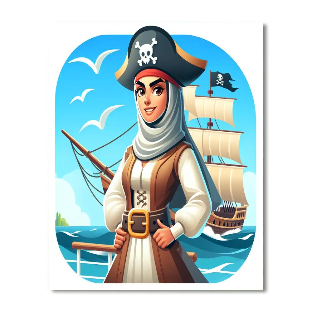 Pirate Captain's Ship Numbered Painting Kits