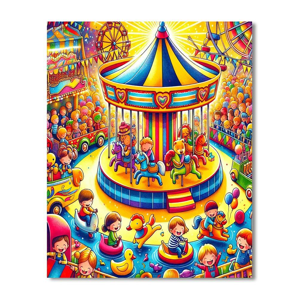 Joyful Kids' Carnival Paint By Number