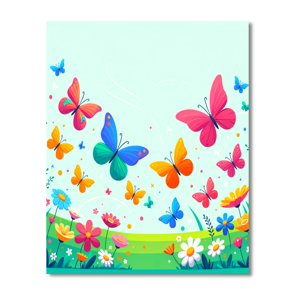 Enchanted Butterfly Meadow Paint By Numbers