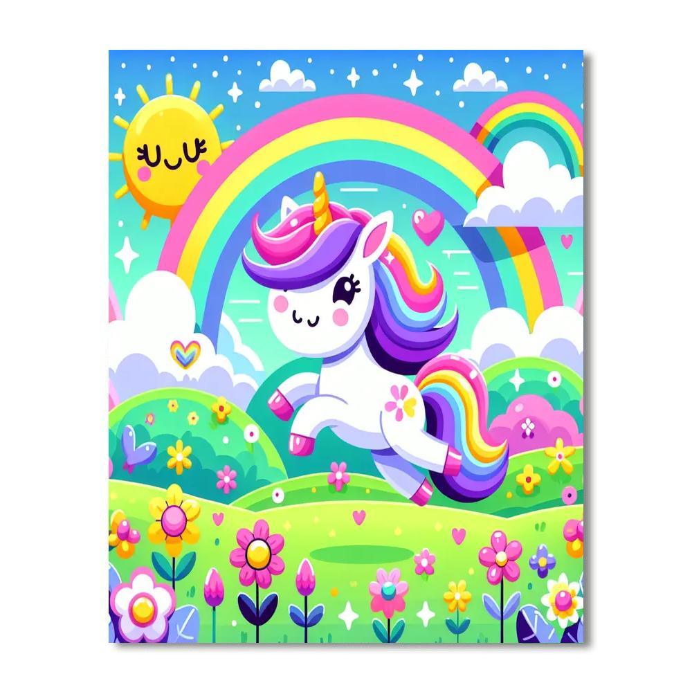 Adventure With Unicorns Number Painting