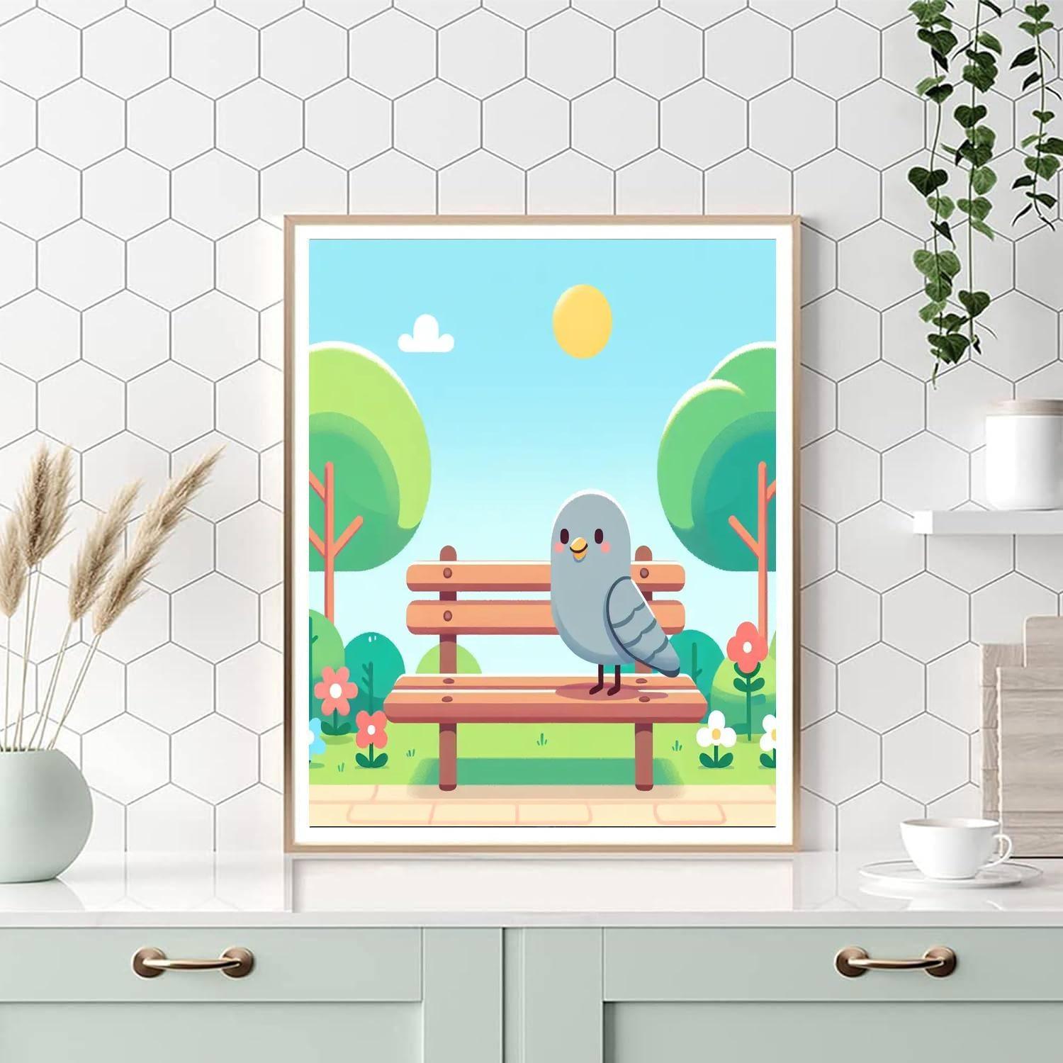 Whimsical Pigeon Paint By Color