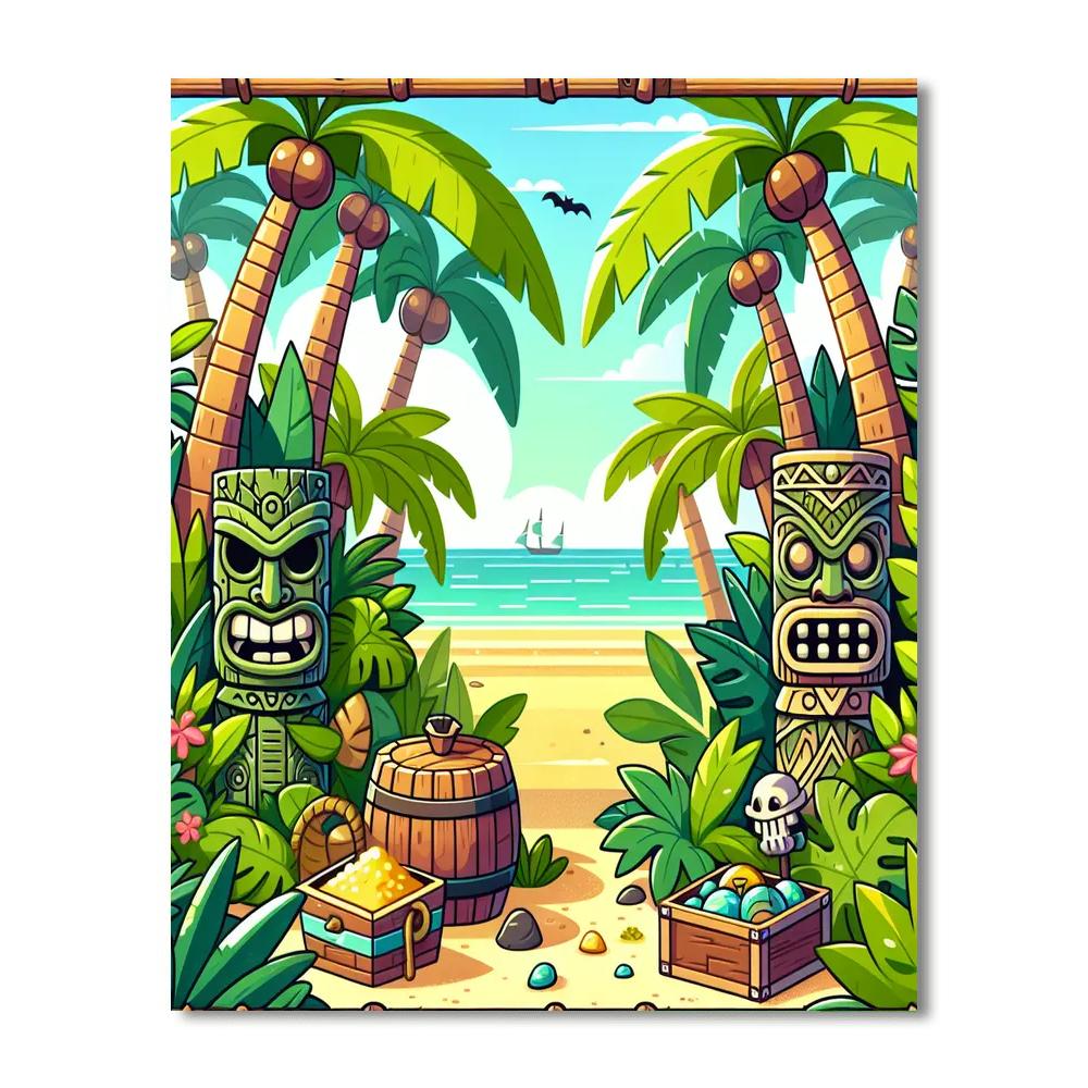 Tropical Tiki Adventure Number Painting