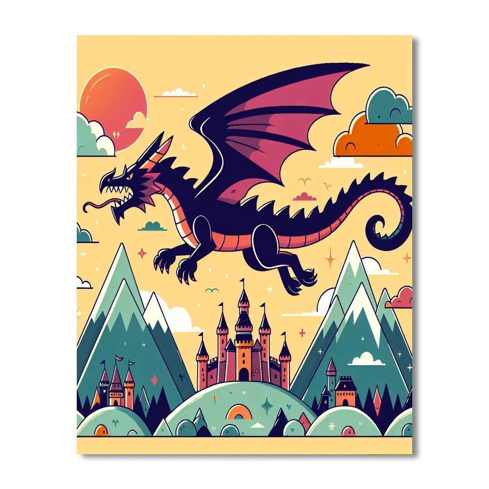 Mythical Dragon Adventure Numbered Painting Kits