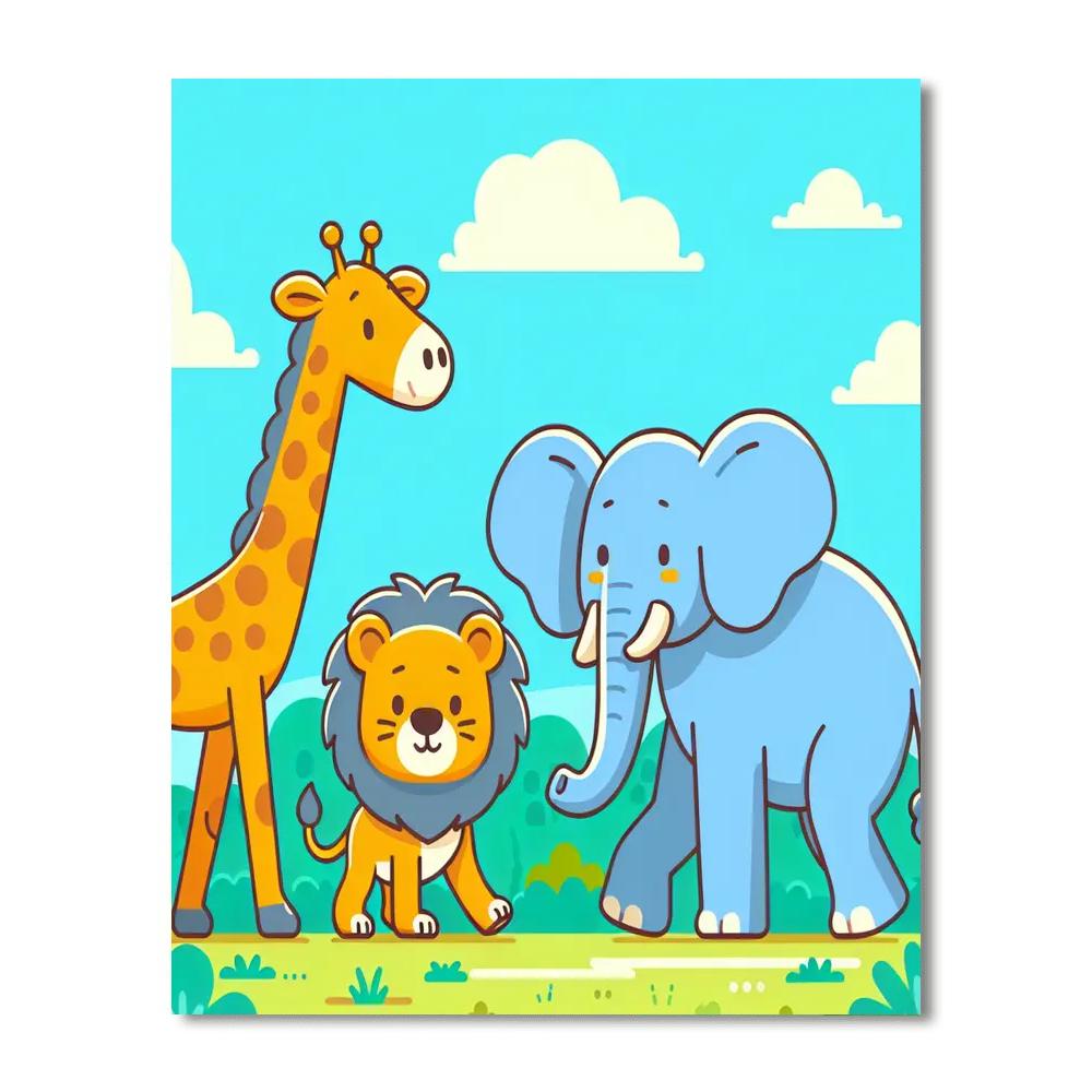 Historic Safari Adventure Paint By Numbers Art
