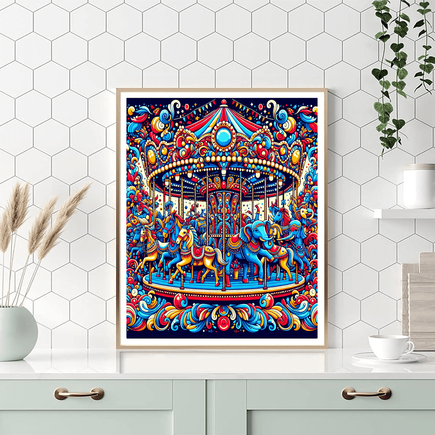 Joyful Carousel Ride Paint By Numbers Kits