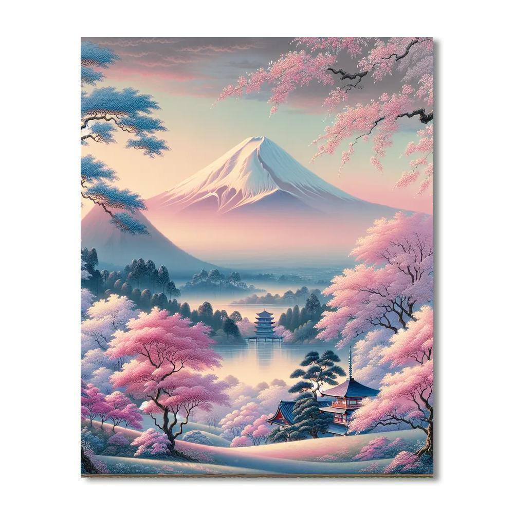 Traditional Japanese Landscape Numbered Painting Kits