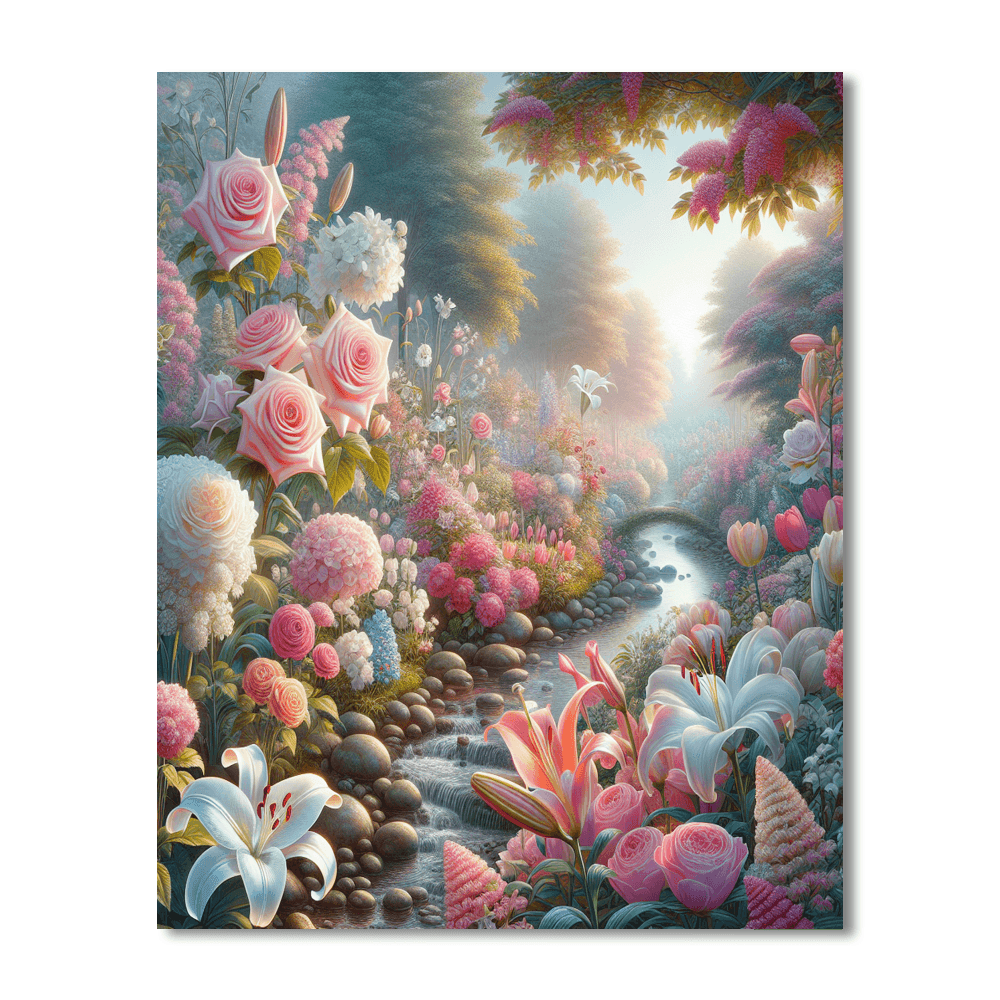 Ethereal Garden Blossoms Painting By Numbers Kit