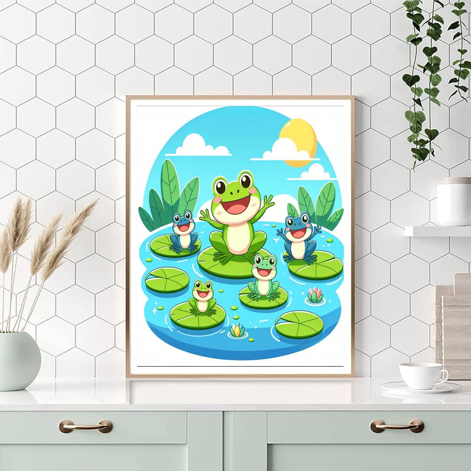 Hopping Frogs Paint By Numbers Art