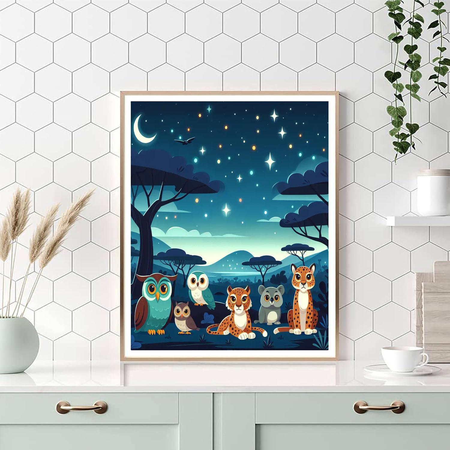 Starlit Safari Adventure DIY Paint By Numbers