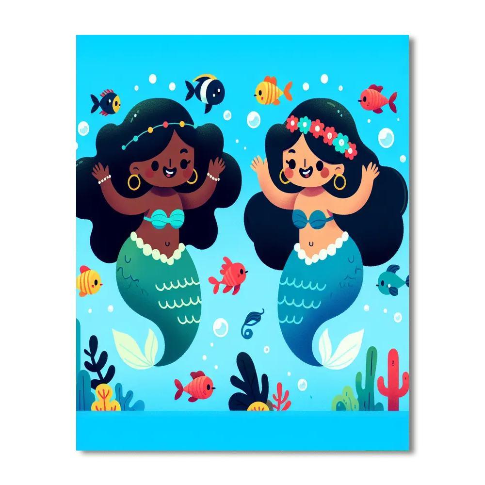 Seaside Mermaid Festival DIY Paint By Numbers