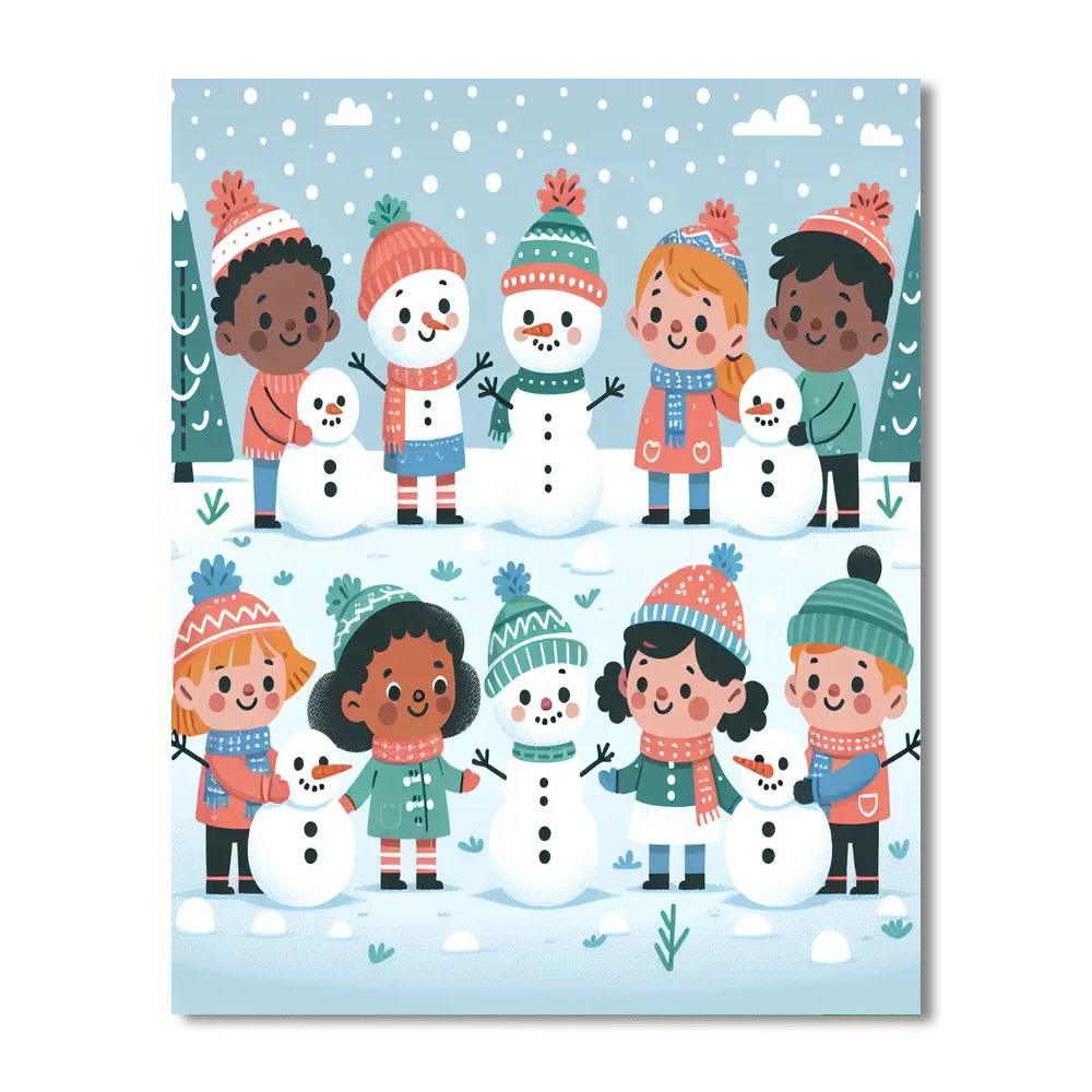 Silly Snowmen Paint By Number
