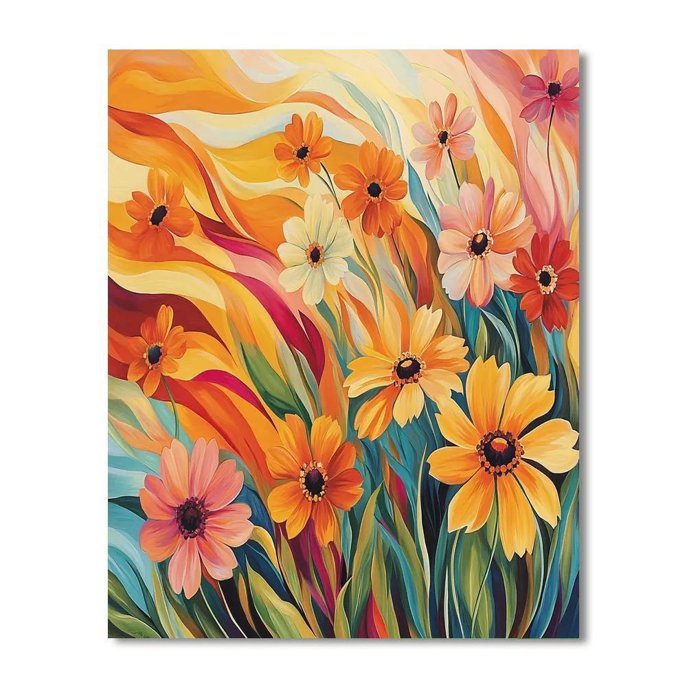 Georgia O’Keeffe Inspired Wildflowers In Motion  Paint By Numbers Kits