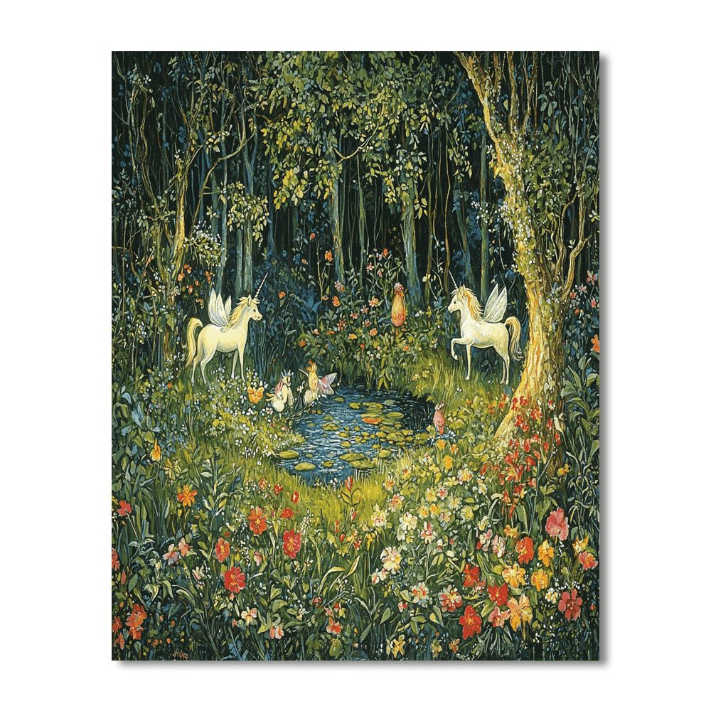 Arthur Rackham Inspired Fantasy Woodland  Paint By Number