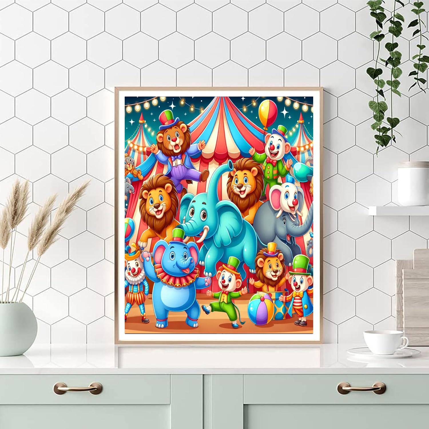 Fantastic Animal Circus Paint By Numbers